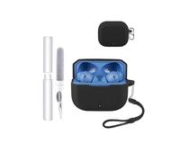 Carcasa Funda para OnePlus Nord Buds 3r / 3V Auriculares, toergy a prueba de golpes, impermeable, suave y delgada Funda de silicona con cordón, llavero y kit de limpieza, negro