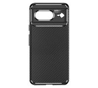Carcasa Google Pixel 8 Silicona Flexible Diseño Efecto Fibra Carbono Negro