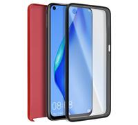 Carcasa Huawei P40 Lite Silicona + Trasera policarbonato - Rojo