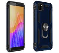 Carcasa Huawei Y5p con anillo-soporte magnético - Azul Oscuro