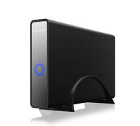 Icy Box Caja de Disco Duro USB-C con hub USB para SSD y HDD de 2,5" y 3,5", USB 3.2 (Gen 2), 10 Gbps, 1 USB-C, 2 USB-A, Base de Aluminio, Color Negro