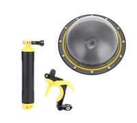 Carcasa impermeable con puerto tipo domo profesional TELESIN compatible con cámaras GoPro Hero 5/6/7