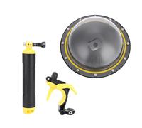Carcasa impermeable con puerto tipo domo profesional TELESIN compatible con cámaras GoPro Hero 5/6/7