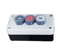 Carcasa impermeable de 3 agujeros con botón pulsador con cubierta para ciclismo eléctrico estable de hasta 1 millón de ciclos XAL B324 (puntos plateados)