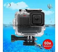 Carcasa impermeable para GoPro HERO 4K compatible con PULUZ 60m 196ft, estuche protector con soporte y tornillo transparente.