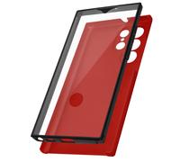 Carcasa integral rígida por detrás y blanda por delante rojo Galaxy S22 Ultra