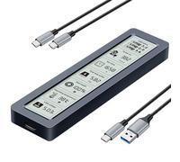 Carcasa Inteligente M.2 NVMe SSD LCD, detección Inteligente, Evita la pérdida de Datos de Escritura, USB 3.2, Tipo C (10 Gbps), se Adapta a NVMe PCIe tamaño 2230/2242/2260/2280, Compatible con Llave