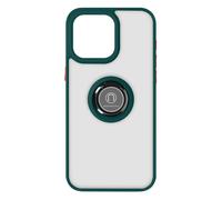 Carcasa iPhone 15 Pro bimaterial Anillo Soporte vídeo Verde