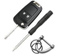 Carcasa Llave Coche 2 Botones Compatible con O-Pel Vauxhall Adam Astra J Insignia Mokka Zafira, Funda Llave Plegable con Destornillador