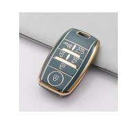 Carcasa Llave Coche Funda De TPU Llave De Coche Compatible para KIA para Sedona para Grand para Carnival para Sorento con 6 Botones De Control Carcasa Mando Llave(Gray)