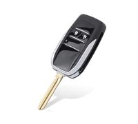Carcasa Llave Coche para RAV4 Avensis Verso para Camry para Corolla Hilux Prado Carcasa De Llave Abatible Modificada 2 3 4 Botones TOY43 Carcasa Mando Llave(2 Button)