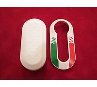 Carcasa Llave con Logo Bandera Italiana Compatible con Fiat 500 Panda Punto 500L Lancia Ypsilon Delta Repuesto Idea Regalo
