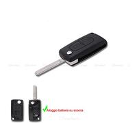 Carcasa Llave Mando Compatible con Citroën C2 C3 C4 C5 Picasso Peugeot 107 206 207 307 308 406 407 2 Botones Reparación CE536 Hoja Sin Ranura