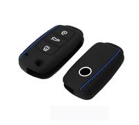 Carcasa Llave para VW para Golf 4 5 6 7 para Bora para Jetta para Polo MK4 MK6 para Passat B5 B6 para Tiguan 3 Botones Funda para Llave De Coche Funda para Llave(Blue)