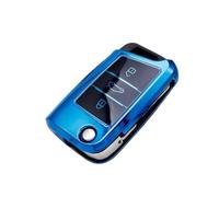 Carcasa Llave para VW para Polo para Tiguan para Passat B8 para Golf 4 5 6 MK4 para Jetta para Lavida Funda para Llave De Coche Funda Protectora Completa para Llave(B-Blue)