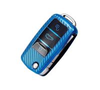 Carcasa Llave para VW para Polo para Tiguan para Passat para Golf para Jetta para Lavida Funda para Llave De Coche Funda Protectora Completa Bolsa(Blue)