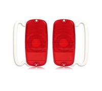 Carcasa Luz Trasera Compatible Con GMC 1000 1960 1961 1962 1963 1964 1965 1966 Carcasa Luz Trasera Luz Freno Y Cubierta Faro Piezas Repuesto Reparación(Red Lens)