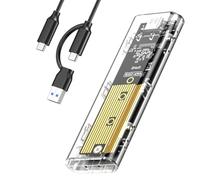 Carcasa M.2 Carcasa nvme m.2 Carcasa ssd m2 nvme,USB C Carcasa Disco Duro ssd Caja Disco Duro Lector Disco Duro 10Gbps USB3.1 Gen2 para Discos Duros 2230/2242/2260/2280 M-Key M.2 con UASP