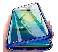 Carcasa magnética Transparente Compatible con OPPO Find X5, Cubierta magnética de adsorción de 360 Grados, protección de la Funda Transparente de Cristal Templado de Pantalla Completa, Carcasa de