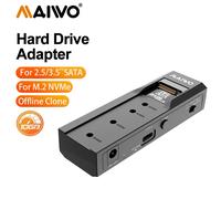 Carcasa MAIWO M.2 NVMe a 2.5'' 3.5'' para Clonación Offline de SSD/HDD, Clonador M.2 a SATA SSD HDD, Máx. 10Gbps, Duplicador de Clones Independiente US Plug