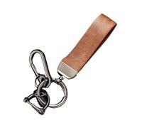 Carcasa Mando Llave Coche 1 Uds Coche Llavero Metal Llavero Cuero para X1 X2 X3 X5 X4 X6 X7 G30 G20 G32 G11 G12 F40 F30 F20 F10 F34 F07 Carcasa para Llave de Coche(Brown)