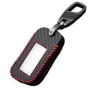Carcasa Mando Llave Coche Funda Cuero Estilo Fibra Carbono para Starline A93 A63 Funda para Llavero con Control Remoto Alarma Coche Carcasa para Llave de Coche(09)