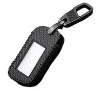 Carcasa Mando Llave Coche Funda Cuero Estilo Fibra Carbono para Starline A93 A63 Funda para Llavero con Control Remoto Alarma Coche Carcasa para Llave de Coche(1 UK)
