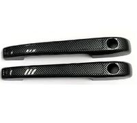 Carcasa Maneta Compatible Con Para Golf Para Jetta Para Rabbit MK1 MK2 Accesorios Exteriores Cromados Juego De Cubiertas Para Manijas De Puertas Moldura De Manija(Carbon Fiber,2 handles 2 holes)