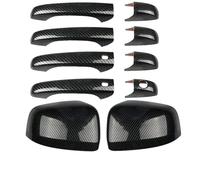 Carcasa Manija Compatible Con Dodge Para Caliber 2007 2008 2009 2010 2011 2012 Piezas Automóvil Cubierta De Espejo Retrovisor Lateral Con Moldura De Manija De Puerta(Kit smart carbon)