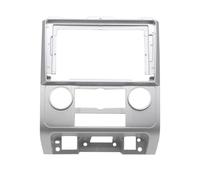 Carcasa Marco Radio Coche 9 Pulgadas 2 DIN para Ford para Escape 2007-2012 Radio Fascia Estéreo para Audio Reproductor DVD Kit Marco Panel Tablero Soporte Consola(Plata)