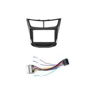 Carcasa Marco Radio Coche para Chevrolet para Sail 2015-2017 Marco Radio Multimedia 9 Pulgadas CoVolante A Izquierda A Derecha Soporte Montaje Tablero Adaptador(Frame Cable1)