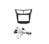 Carcasa Marco Radio Coche para Chevrolet para Sail 2015-2017 Marco Radio Multimedia 9 Pulgadas CoVolante A Izquierda A Derecha Soporte Montaje Tablero Adaptador(Frame Canbus Cable2)