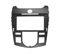 Carcasa Marco Radio Coche para KIA para Forte para Manual AC Radio Coche 9 Pulgadas Fascia Pantalla Panel Tablero Instalación Reajuste Kit Montaje Embellecedor(Rojo)