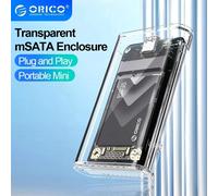 Carcasa ORICO MSATA SSD Transparente Tipo-C, Caja para Disco Duro MSATA, Adaptador Externo Portátil Mini MSATA 30X50mm para PC y Laptop MSATA Case
