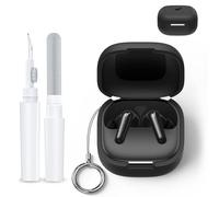 Carcasa para Anker Soundcore P31i - Silicona de alta calidad con mosquetón, puntos de limpieza, resistente a los golpes, resistente al polvo, protección 360° para auriculares, color negro