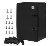 Caja para montaje en pared Caja IP65 Caja industrial Caja vacía Caja vacía de plástico ABS Placa de montaje Bloqueo BOXEXPERT Serie Flota Varios tamaños Negro (350x250x150mm)