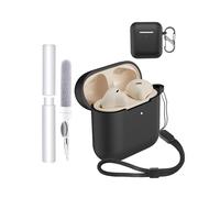 Carcasa para auriculares Marshall Minor IV, toergy a prueba de golpes, impermeable, suave y delgada, cubierta de silicona con cordón, llavero y kit de limpieza, negro