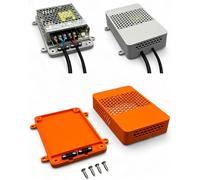 Carcasa para fuente de alimentación conmutada Mean Well LRS Serie compatible con fuente de alimentación Meanwell LRS-35 LRS-50 LRS-100 LRS-150 LRS-200 (naranja, LRS 35/50)