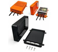 Carcasa para fuente de alimentación conmutada Mean Well LRS Serie compatible con fuente de alimentación Meanwell LRS-35 LRS-50 LRS-100 LRS-150 LRS-200 (negro, LRS 100)