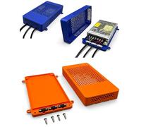 Carcasa para fuente de alimentación conmutada Mean Well LRS Serie compatible con fuente de alimentación Meanwell LRS-35 LRS-50 LRS-100 LRS-150 LRS-200 (naranja, LRS 150)