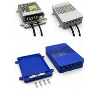 Carcasa para fuente de alimentación conmutada Mean Well LRS Serie compatible con fuente de alimentación Meanwell LRS-35 LRS-50 LRS-100 LRS-150 LRS-200 (azul, LRS 35/50)