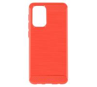 Carcasa para Galaxy A32 Esquinas Reforzadas Carbono Efecto Cepillado Rojo