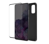 Carcasa para Galaxy S20 Flexible Negra + Cristal templado Transparente