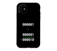 Carcasa para iPhone 11 1+1=10 Binario Matemáticas Broma Programador Humor