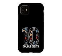 Carcasa para iPhone 11 10 Caballeros y Castillo Cumpleaños Doble Dígitos