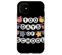 Carcasa para iPhone 11 100 Days of School Cartel Manzana Mariposa Aula Maestro
