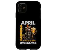 Carcasa para iPhone 11 24th Birthday Raccoon Beer April 2002 Vintage 24 Years Old