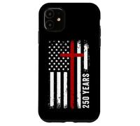 Carcasa para iPhone 11 250 Years Christian Faith Cross 1776-2026 Birthday American