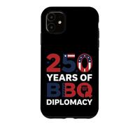 Carcasa para iPhone 11 250 Years of BBQ Diplomacy Funny 4th of July Anniversary
