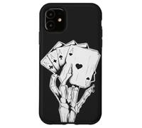 Carcasa para iPhone 11 4 Ases Poker Mano Esqueleto Dedos